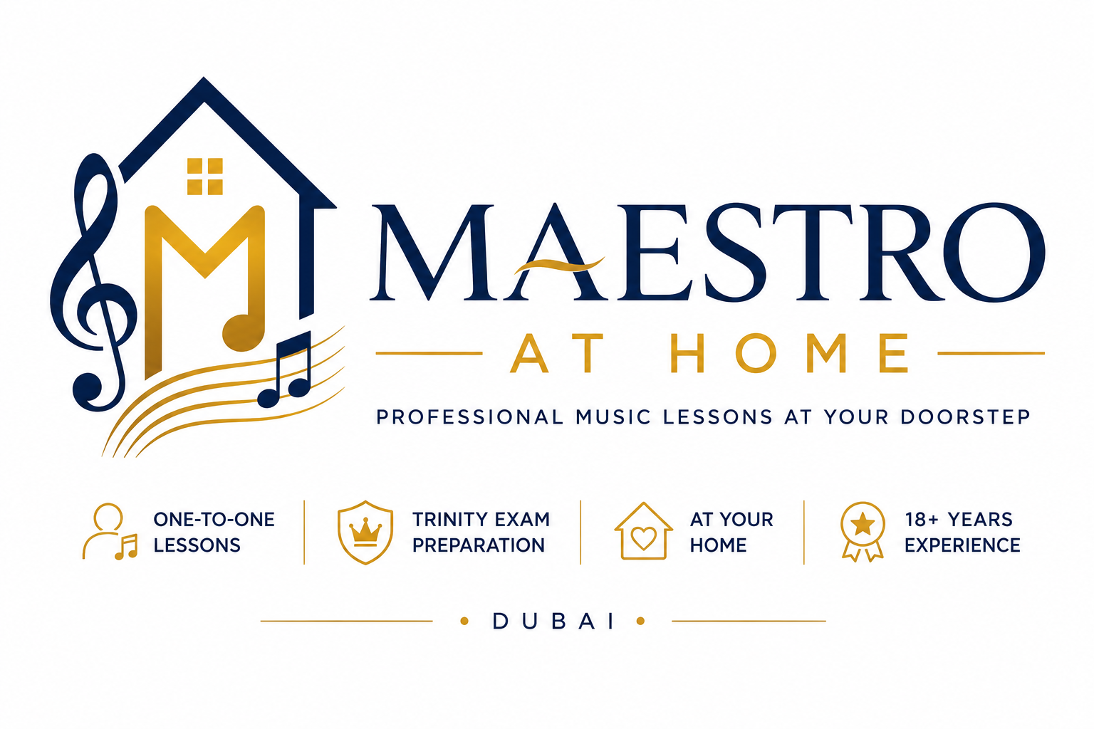 Maestro At Home music lessons Dubai logo
